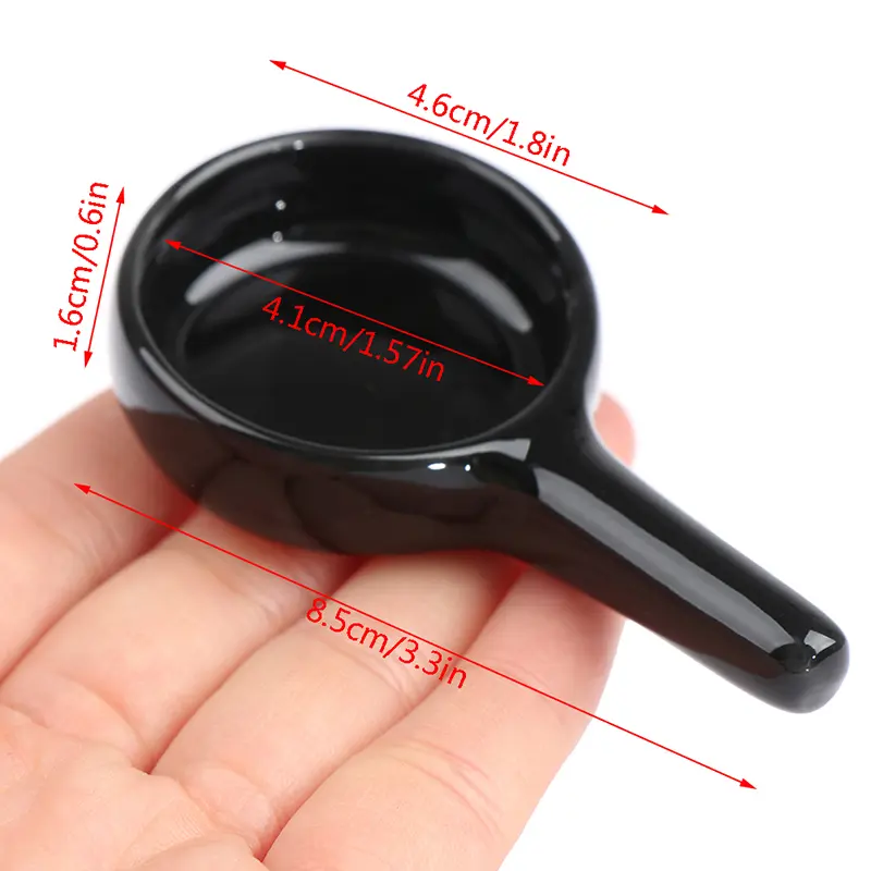 Ceramic Candle Holder With Handle Incense Small Tray For Burner