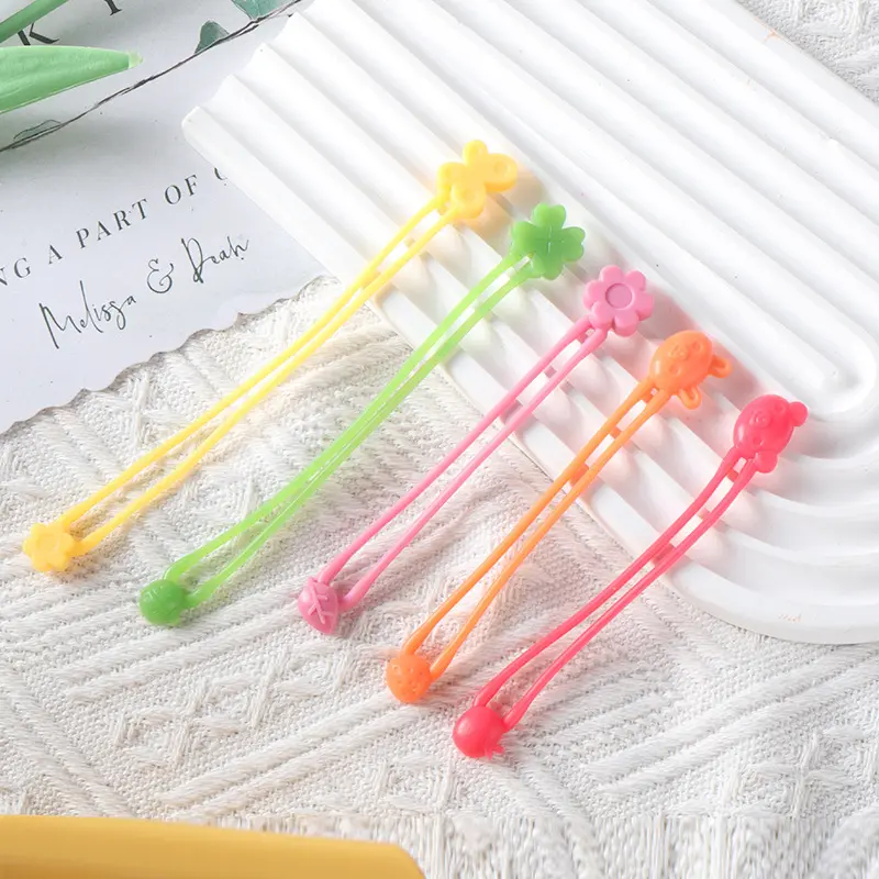 5Pcs Multi-functional Silicone Binding Rope Elastic Bento Box Decoration Lunch Wrapping Bands