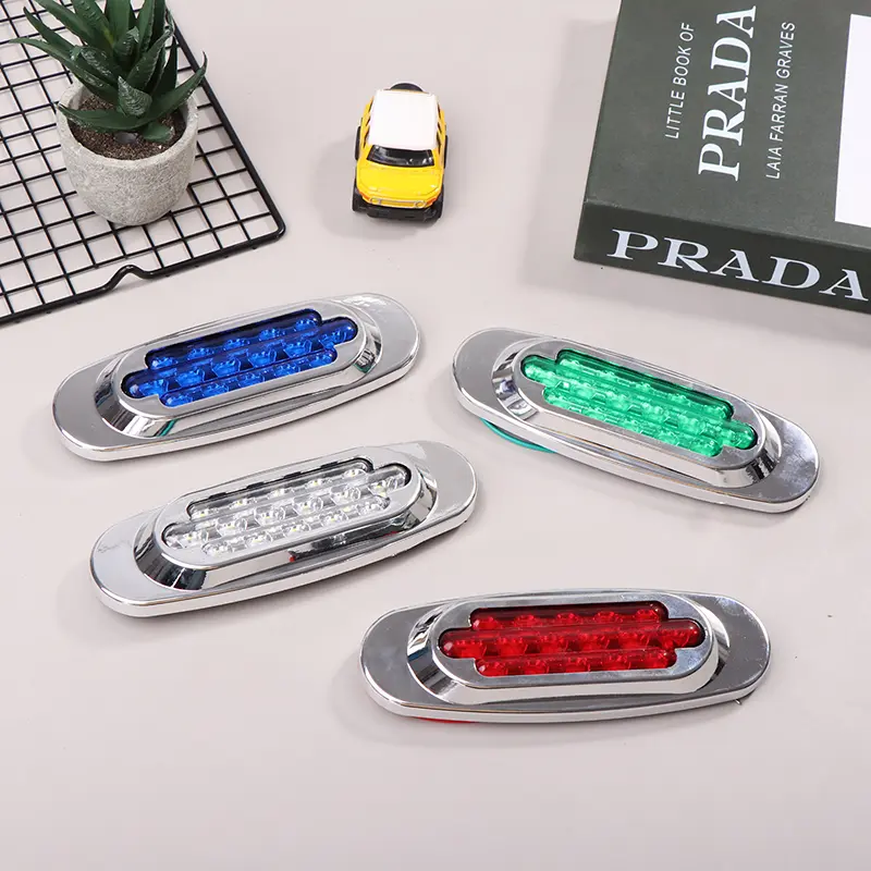 1Pc 16LED 12-24V LED Side Marker Light Position Side Lights Universal For Truck Trailer Yellow / White / Red / Blue / Green