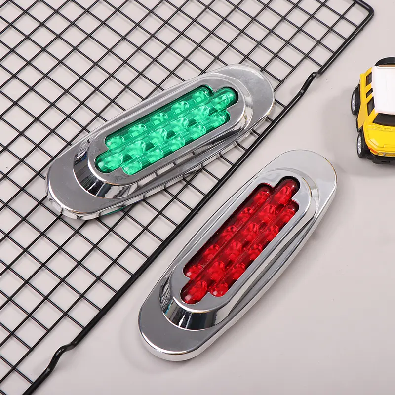 1Pc 16LED 12-24V LED Side Marker Light Position Side Lights Universal For Truck Trailer Yellow / White / Red / Blue / Green
