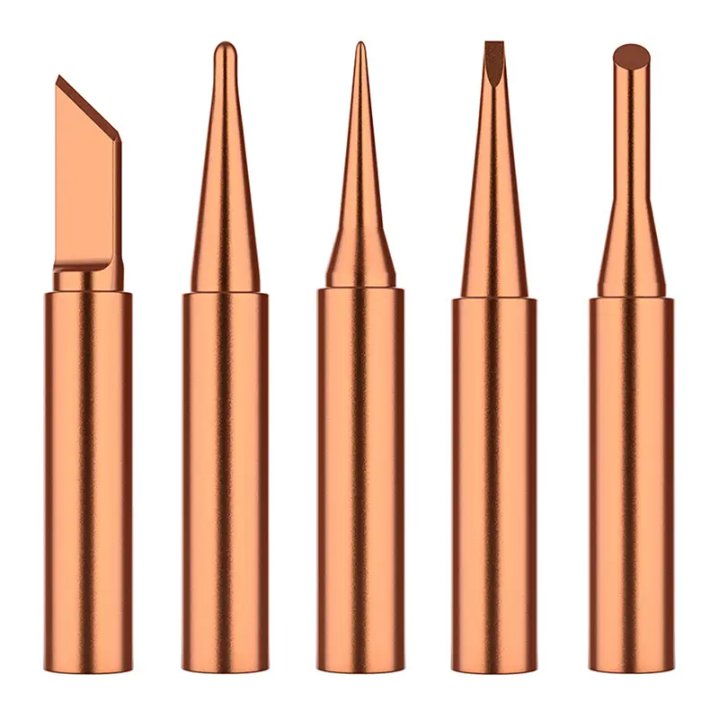 5 Pcs I+B+K+2.4D+3C soldering iron pure copper 900M head set inside hot bare electric tip