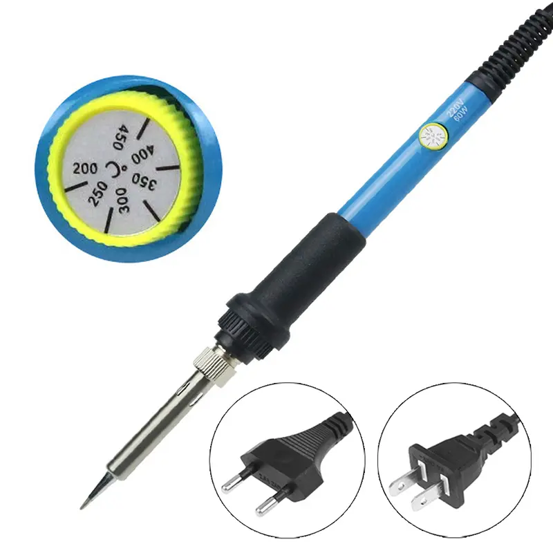 1Pc Adjustable Temperature Electric Soldering Iron V 60W 80W Welding Solder Heating Nib Repair Tool Kit