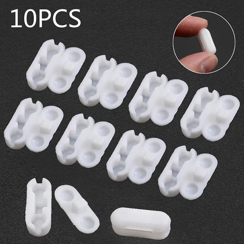 10pcs/lot White Roller Blinds Pull Cord Connector Curtain Chain For Vertical Joiners Spare Tool Replacement