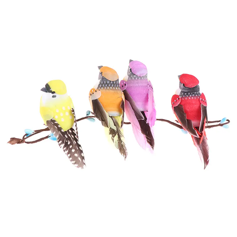 1pc Artificial Birds Fake Animal Simulation Foam Feather Models DIY Wedding Home Garden Decoration Supplies Random Color