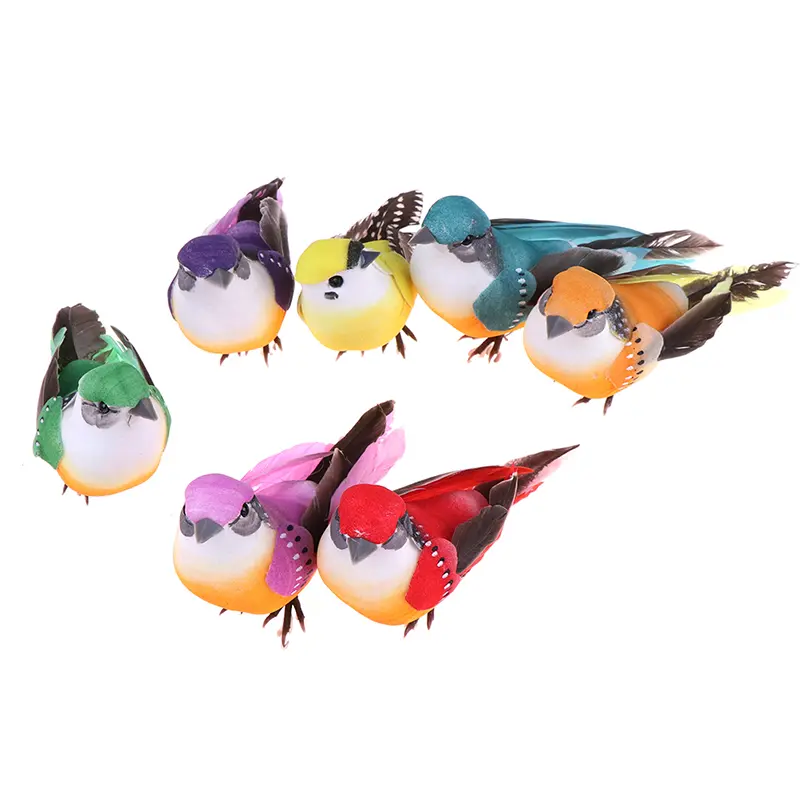1pc Artificial Birds Fake Animal Simulation Foam Feather Models DIY Wedding Home Garden Decoration Supplies Random Color