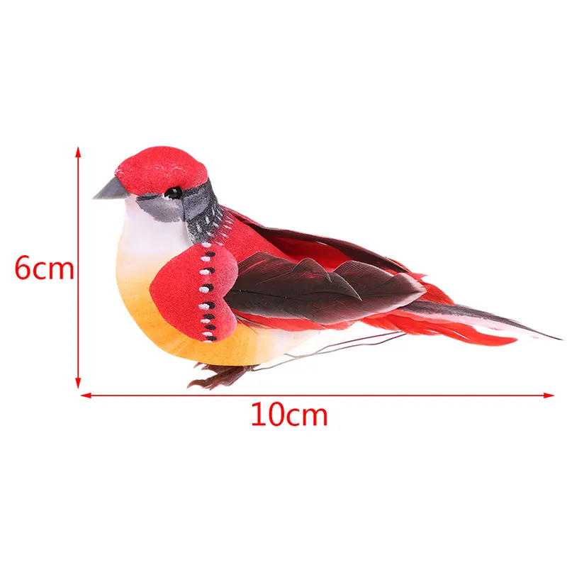 1pc Artificial Birds Fake Animal Simulation Foam Feather Models DIY Wedding Home Garden Decoration Supplies Random Color