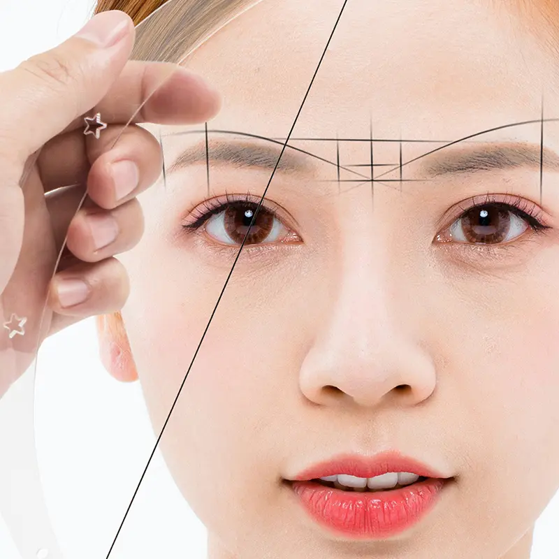 Ruler Positioning Bow Eyebrow Mapping Make Up Measuring Tool Thread Dyeing Liner