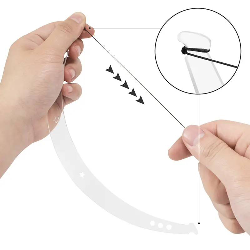 Ruler Positioning Bow Eyebrow Mapping Make Up Measuring Tool Thread Dyeing Liner