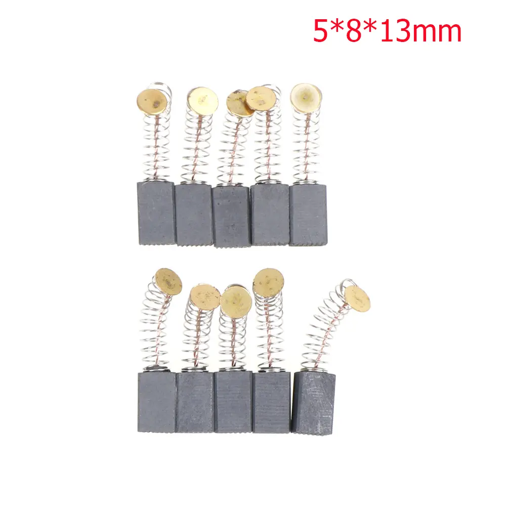 10 Pcs  Brass Carbon Brushes Motor Replacements For Electric Grinding Heads 5*5*8cm /5*8*13mm