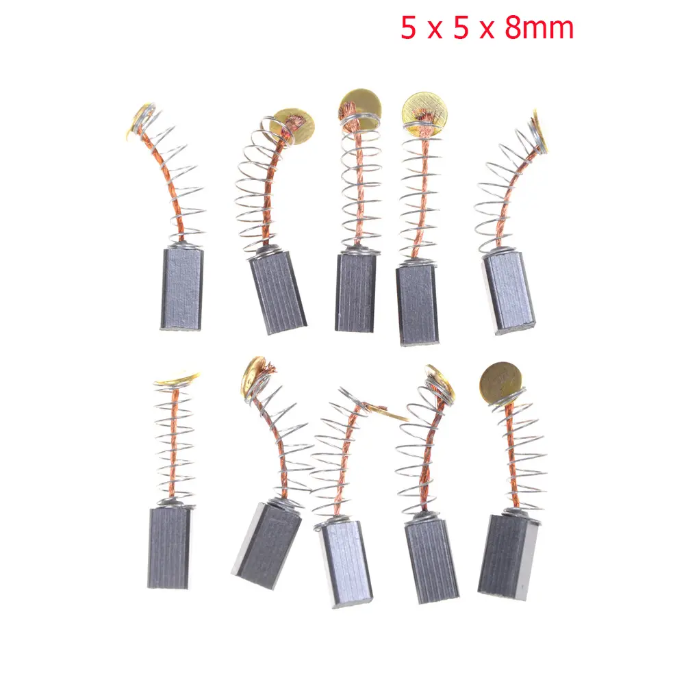10 Pcs  Brass Carbon Brushes Motor Replacements For Electric Grinding Heads 5*5*8cm /5*8*13mm