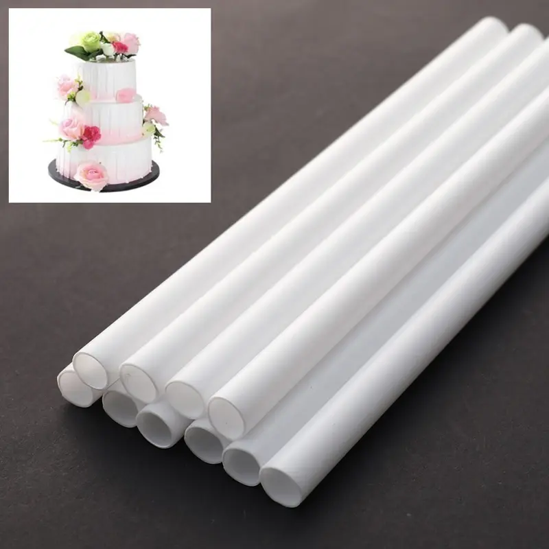 10 Pcs Suspended Cake Dowels Support Rods Multi-layer Tower Round Staking Straws