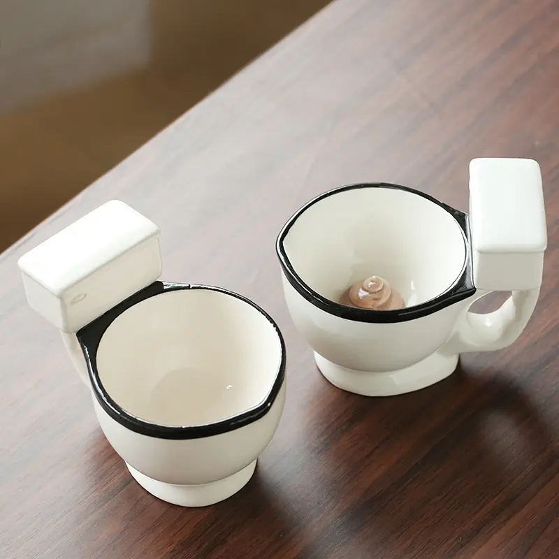 1Pc 300ml Spoof Poo Toilet Cup Creative Weird Ceramic Mug Novelty Modelling Trick Coffee Cups