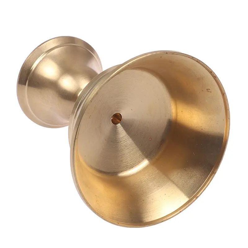 Buddhist Ghee Lamp Golden Copper Alloy Oil Holder Candlestick Home Decor Ornament