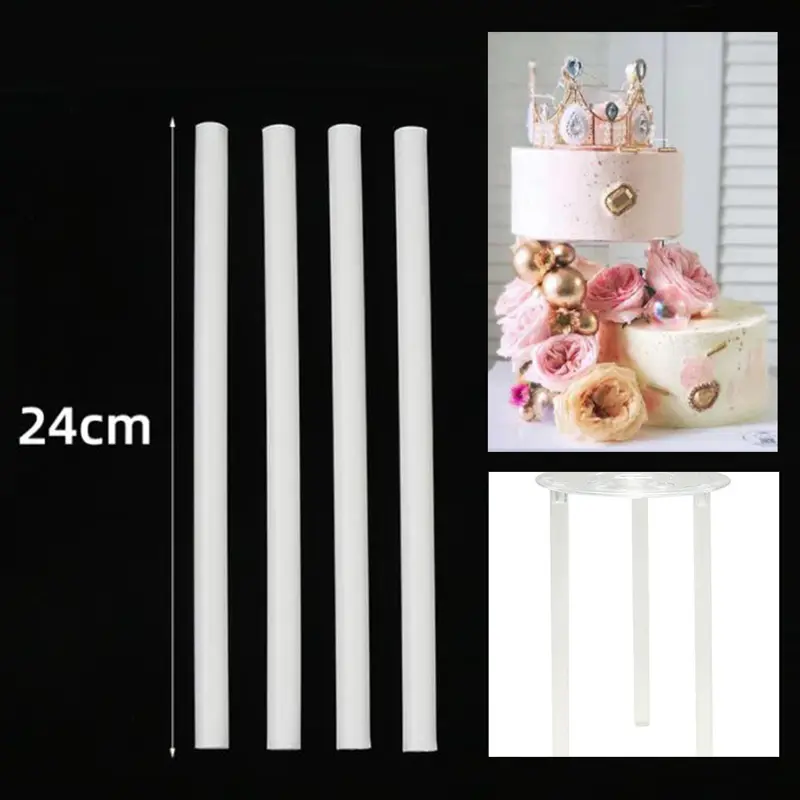 10 Pcs Suspended Cake Dowels Support Rods Multi-layer Tower Round Staking Straws