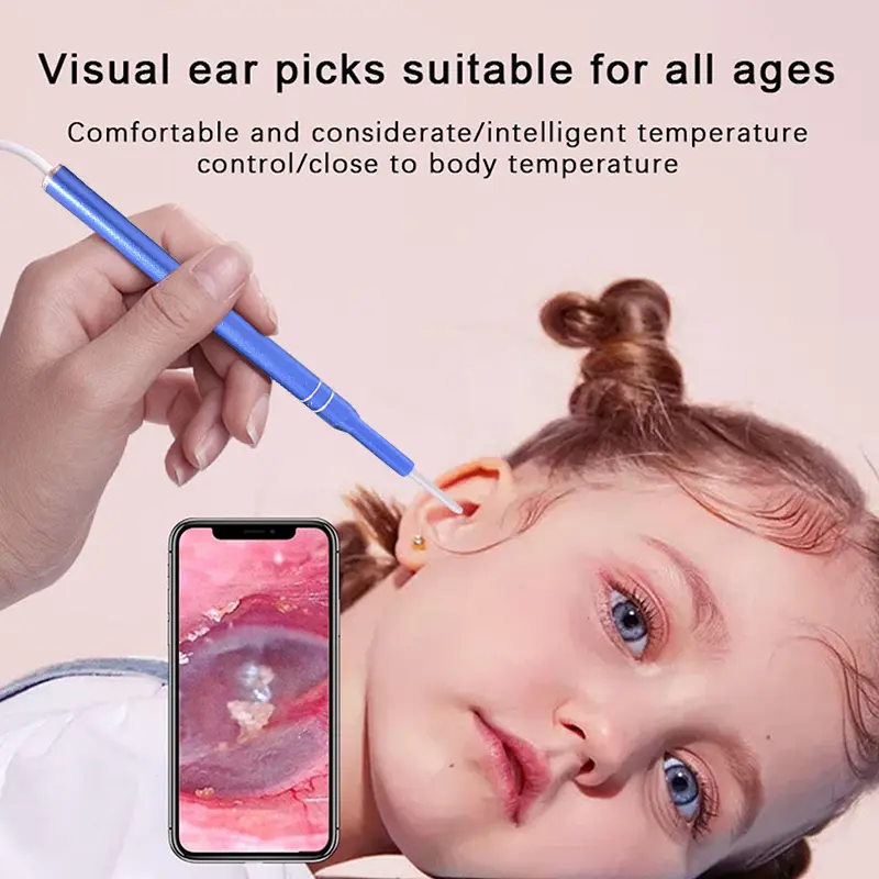 1Set 5.5mm Smart Visual Earpick Endoscope Spoon Ear Cleaner Camera Otoscope Wax Remover Earwax Removal Tool
