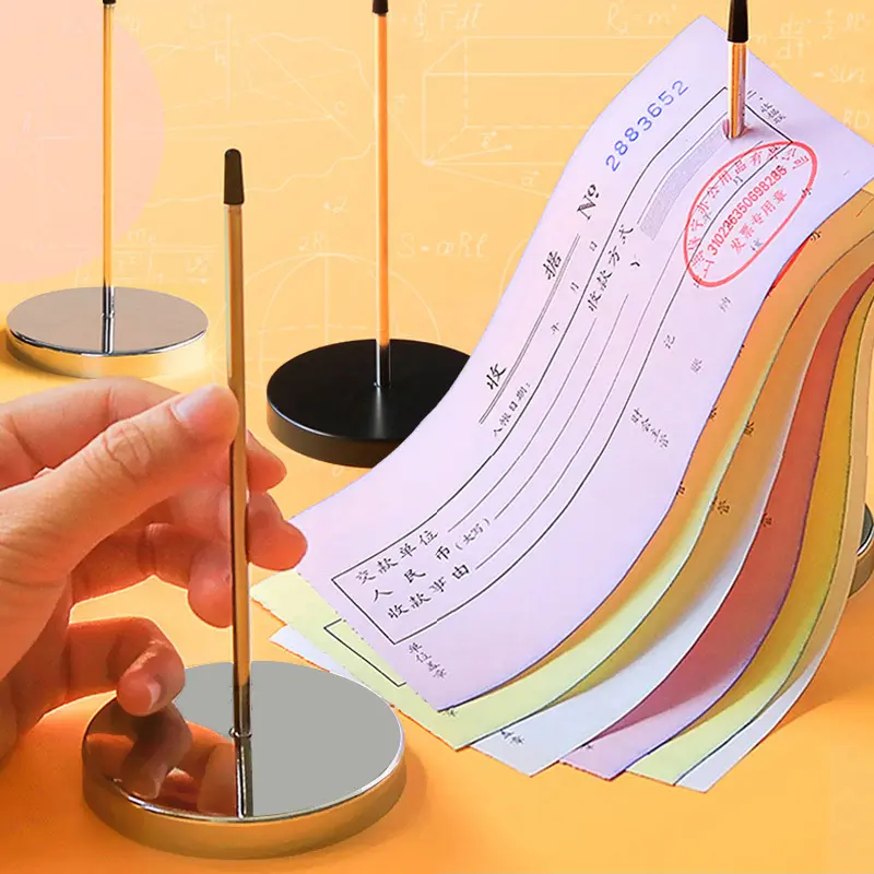 Desk Receipt Holder Stainless Steel Straight Rod Paper Memo Spike Stick For Bill Kitchen Accessories