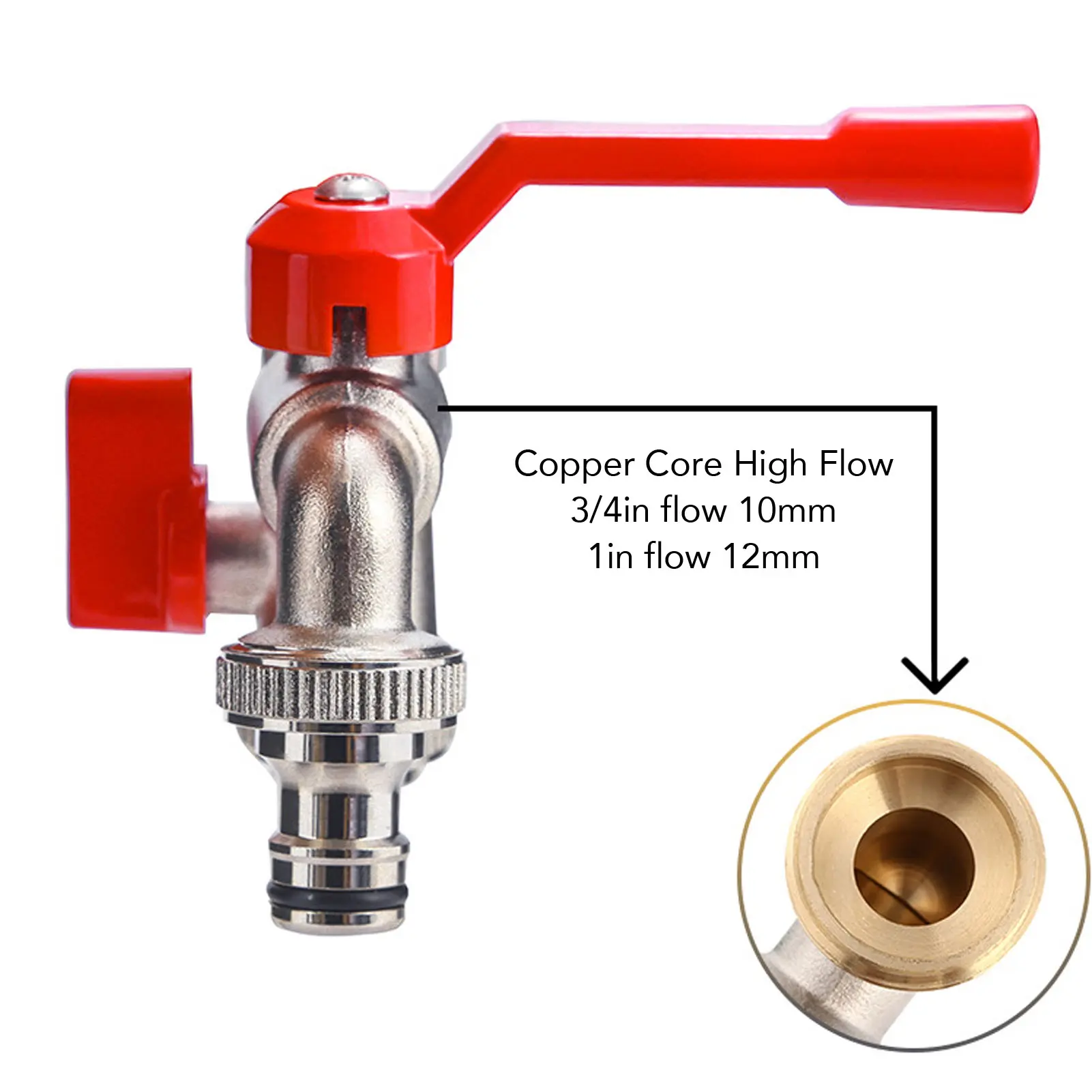 Outdoor Double Taps Water Faucet Double Independent Control Outside Spigot Faucet Wide Temperature Range Operating for Laundry