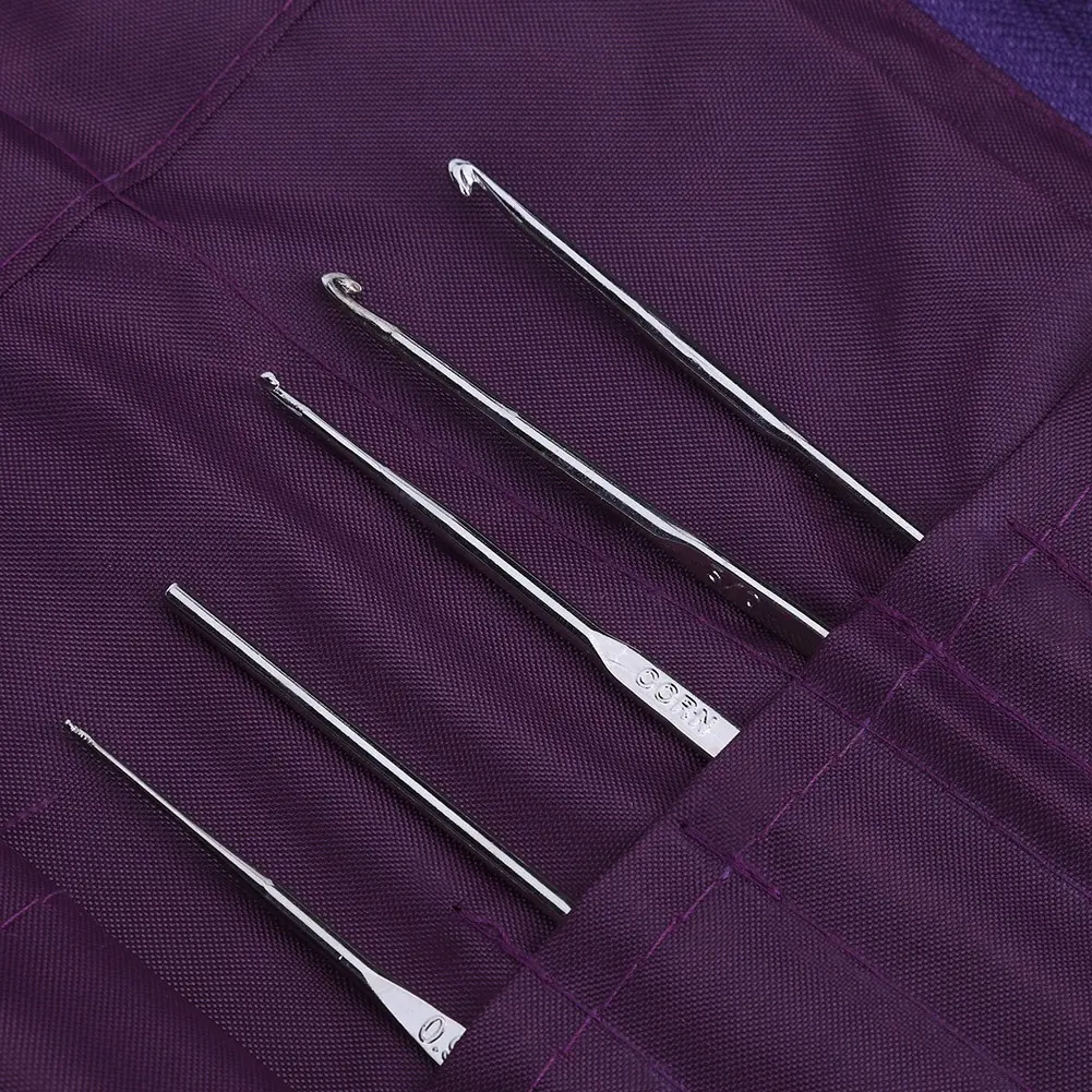 Knitting Tool Set Needle Tool Set Sewing Embroidery Tools Steel Straight Circular Knitting Needles Crochet Hook Weave Tool Set