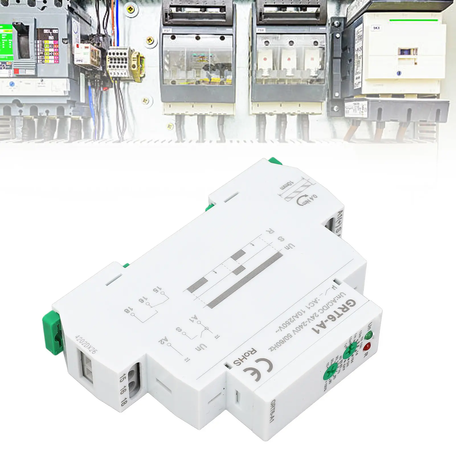 Single Function Time Relay GRT6- 1xSPDT 0.1s 10 Days DIN Rail Mounting Timer Relay DIN Rail Mount Timer Delay Relay