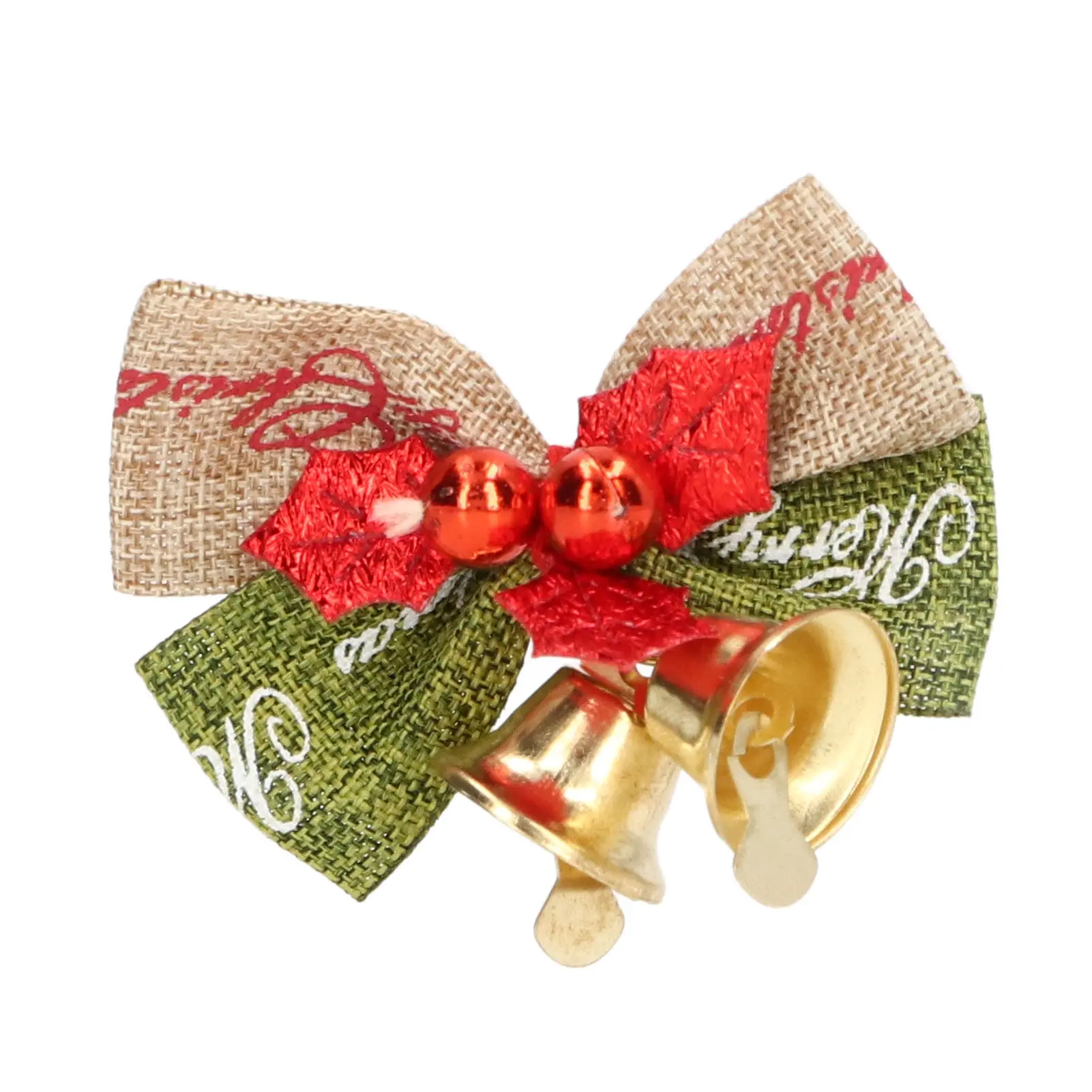 Bowknot Bells  Metal Happy Vibes Widely Used Christmas Bow with Bells for Home Party Office  Bowknot Bells