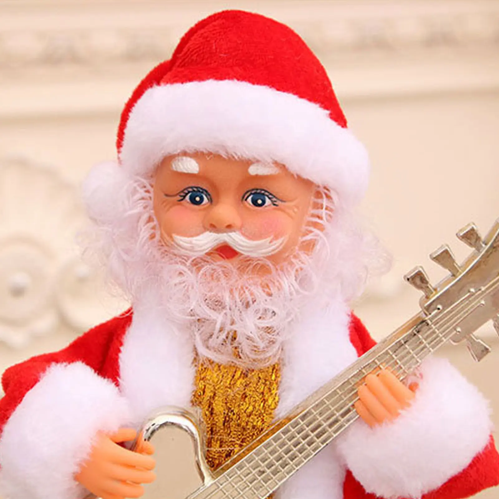 Christmas Ornament Guitar Playing Old Man Ornament Music Rocking Old Man Christmas Ornament Battery Operated Christmas Ornament