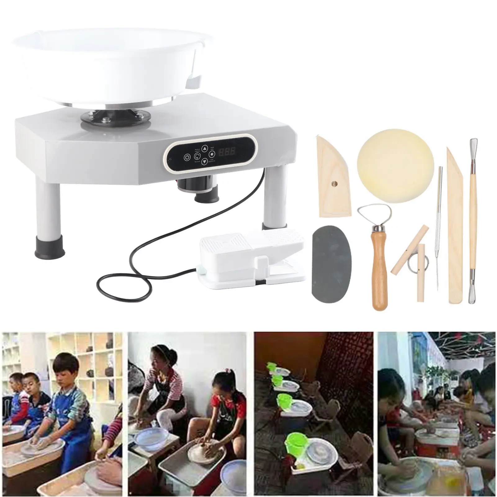 Ceramic Machine Ceramic Machine LCD Display Pottery Wheel Children Kids DIY Pottery Tools DIY Pottery Tool Pottery Wheel Machine
