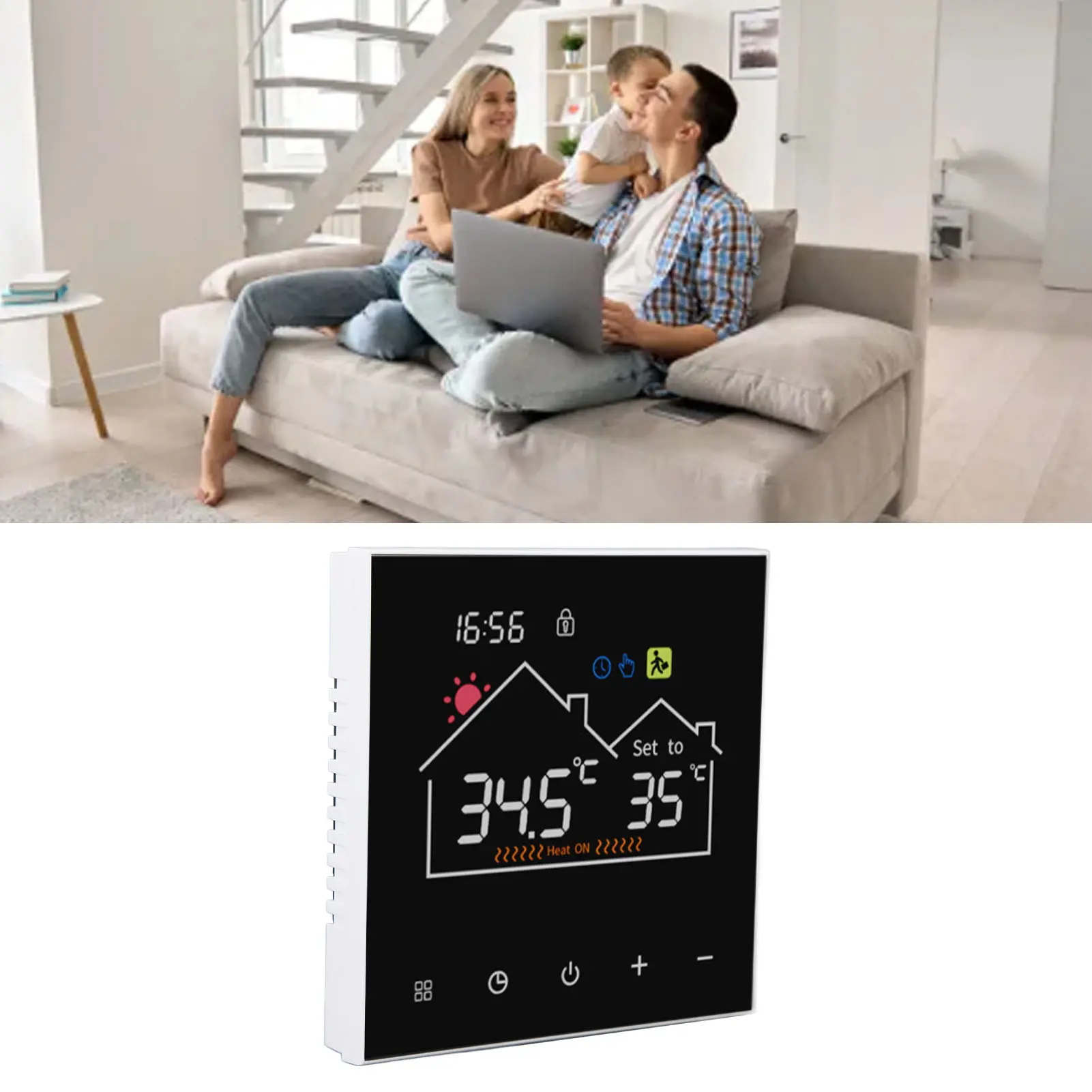 Smart Thermostat Controller Versatile Underfloor Heating Thermostat Programmable Color  Easy Installation for Home