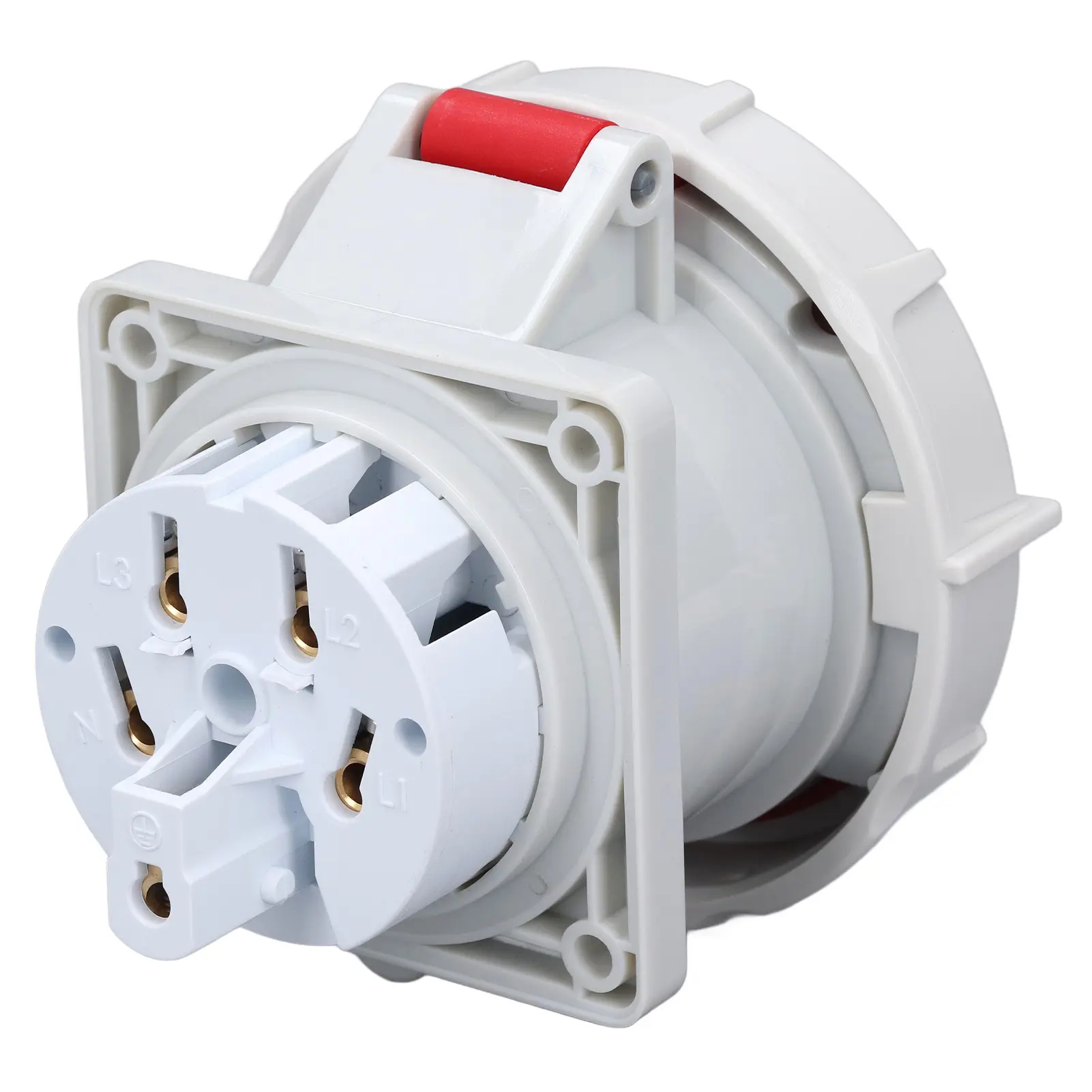 Industrial Socket Power Socket  PP Flame Retardant Housing IP67 Waterproof AC380‑415V for Camping Sports Shipbuilding