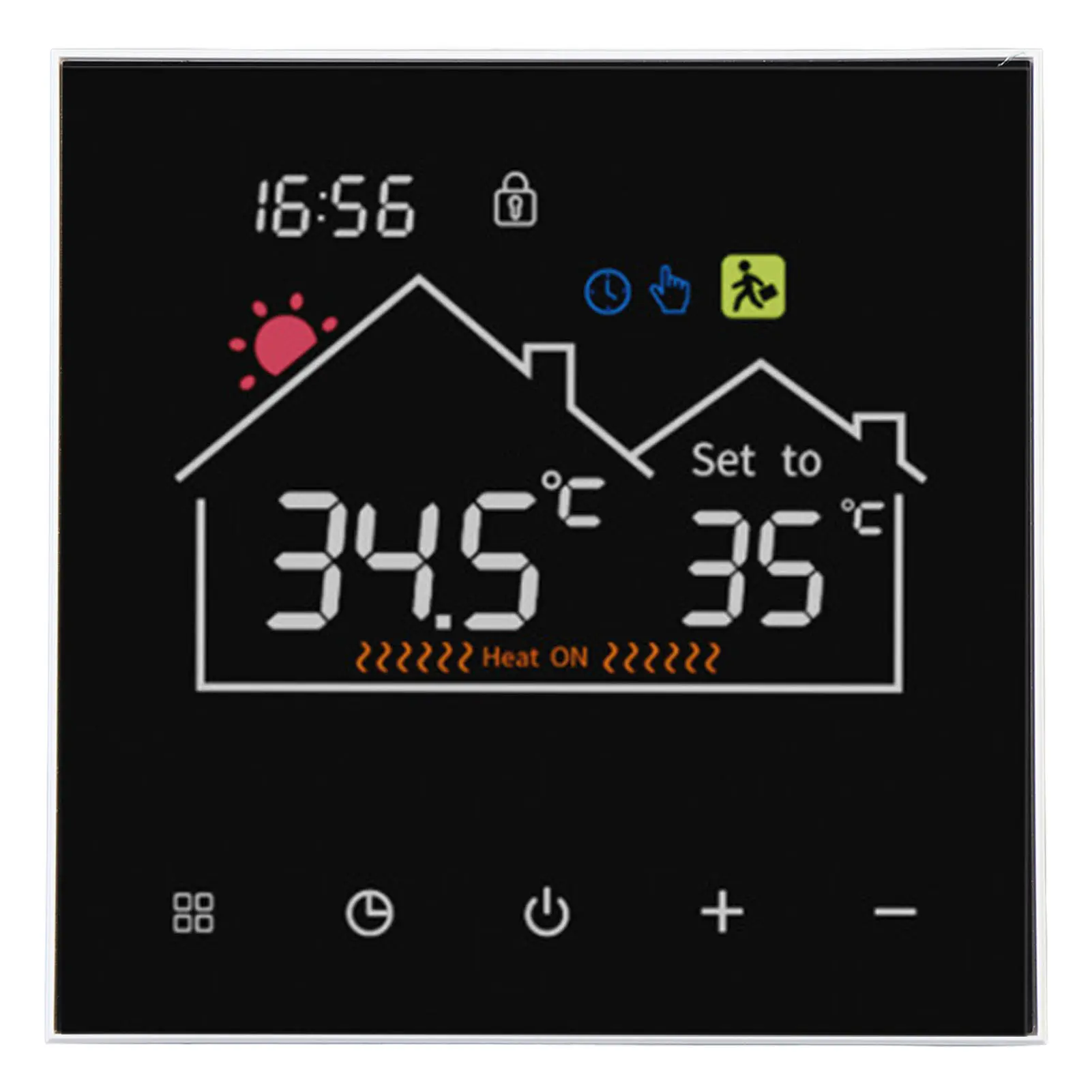 Smart Thermostat Controller Versatile Underfloor Heating Thermostat Programmable Color  Easy Installation for Home