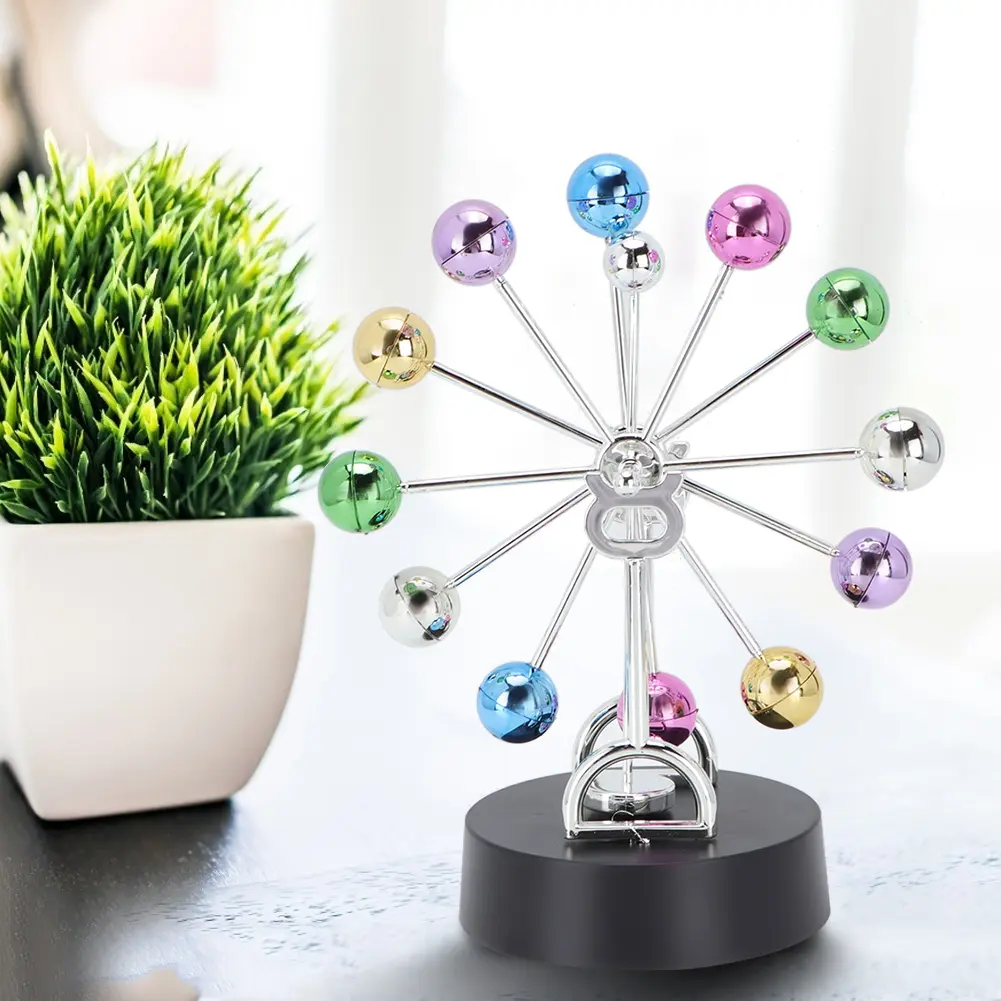 Perpetual Motion Model Plastic Perpetual Motion Plastic Revolving Ball Rotation Perpetual Motion Home Table Decoration Model