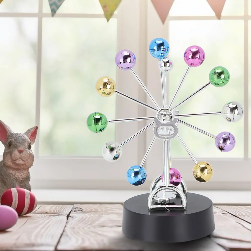 Perpetual Motion Model Plastic Perpetual Motion Plastic Revolving Ball Rotation Perpetual Motion Home Table Decoration Model