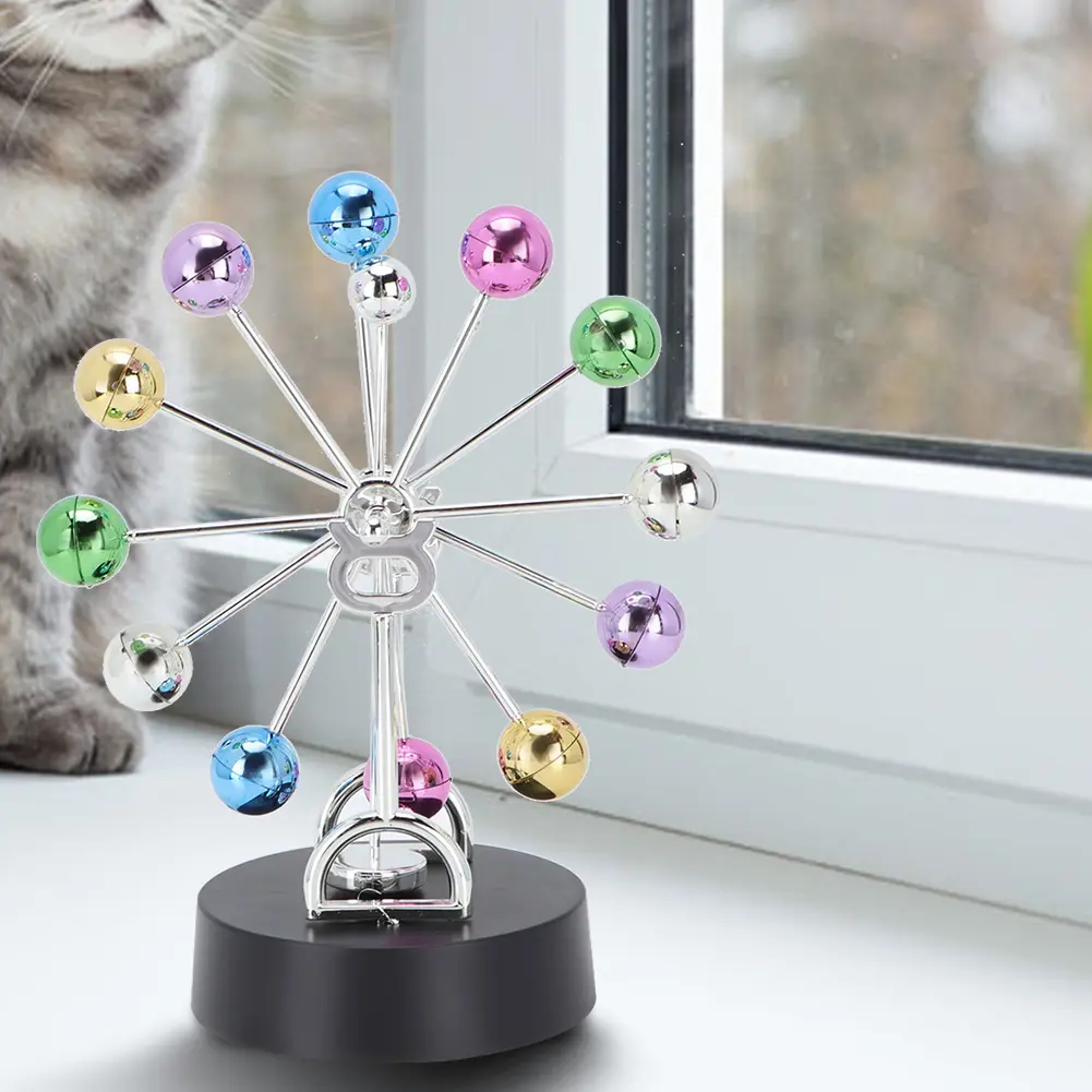 Perpetual Motion Model Plastic Perpetual Motion Plastic Revolving Ball Rotation Perpetual Motion Home Table Decoration Model