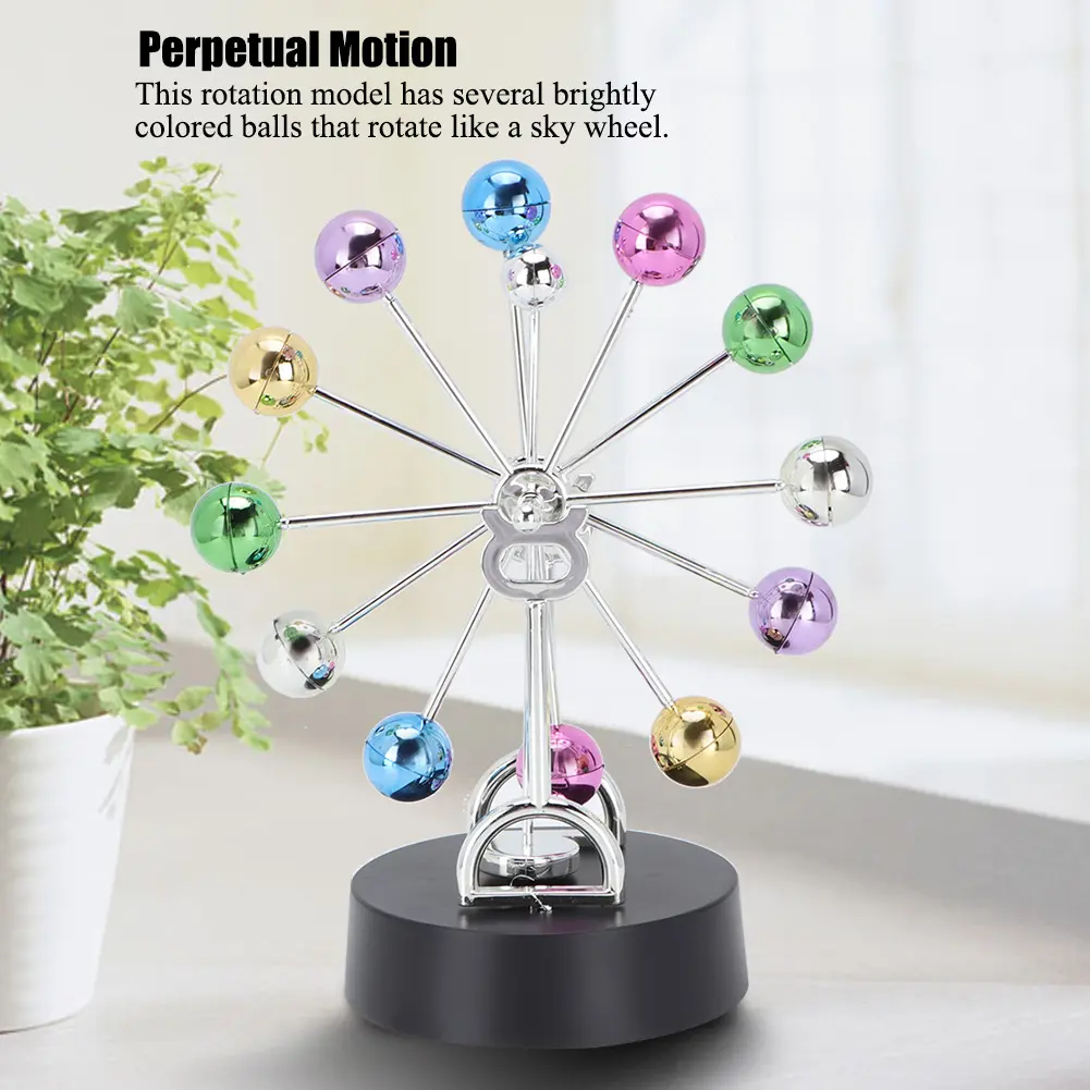 Perpetual Motion Model Plastic Perpetual Motion Plastic Revolving Ball Rotation Perpetual Motion Home Table Decoration Model