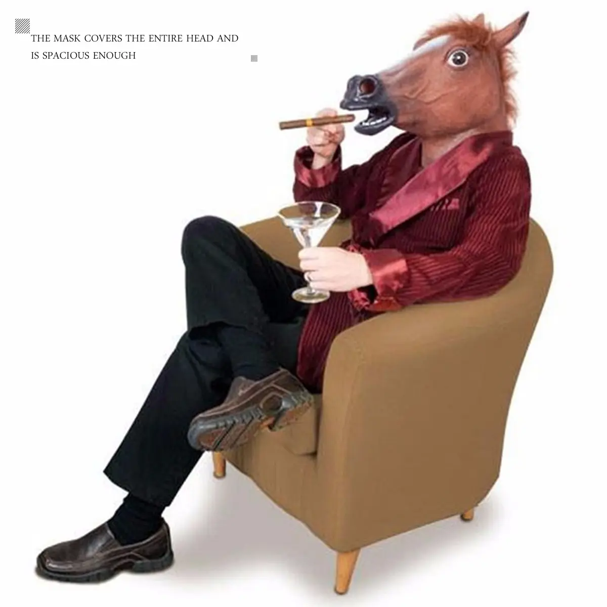 Horse  Mask Horse  Mask Novelty Cosplay Masquerade Halloween Funny Latex Animal  Mask