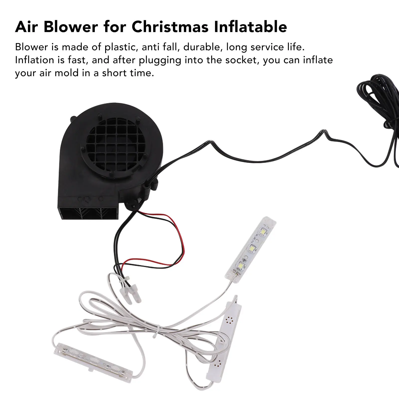 Blower Pump Inflatables Air Blower Christmas Inflatable Blower Pump with 3 White LED Bulb Sets for Outdoor Holiday Decorations