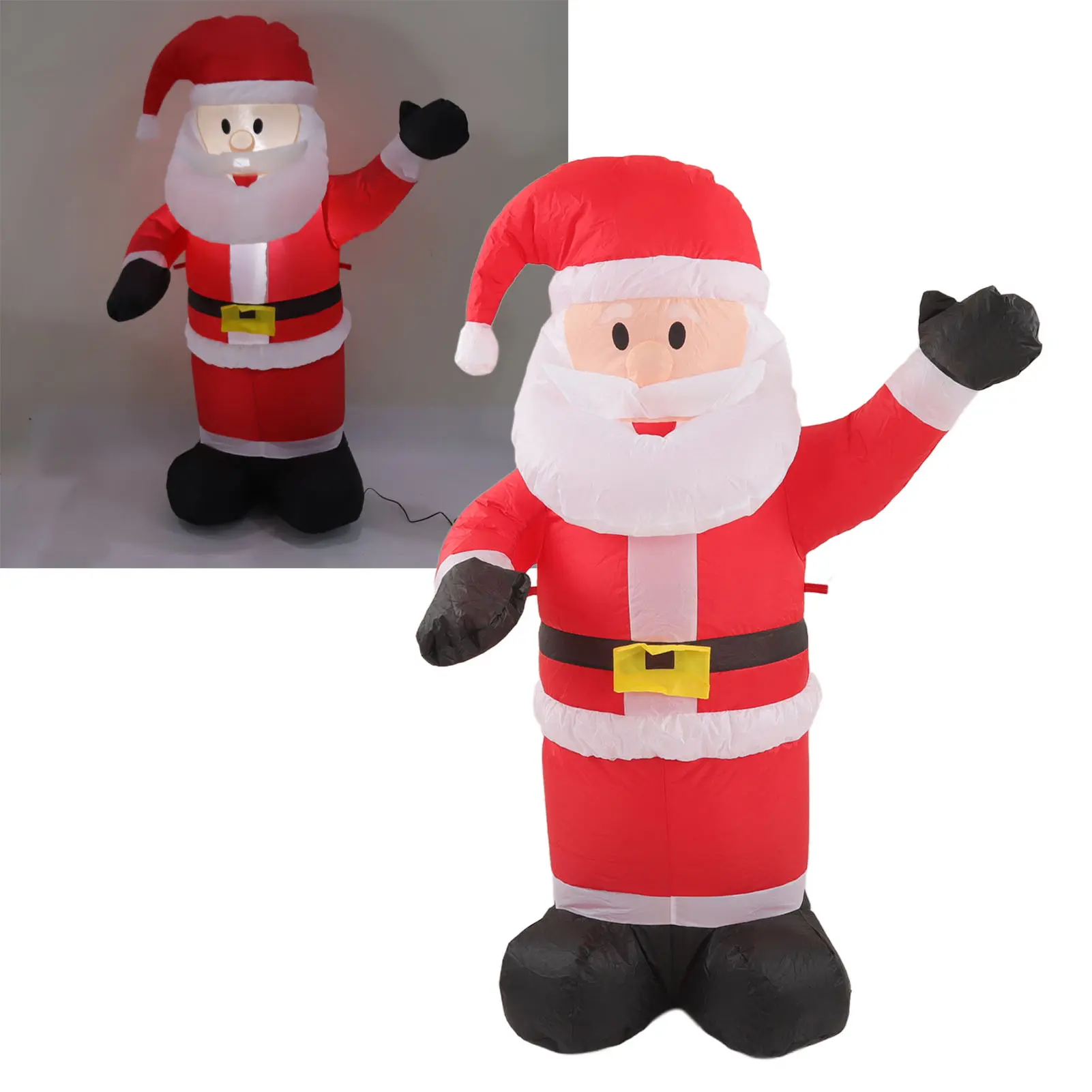 Christmas Inflatable Santa Waterproof Tear Resistance Inflatable Santa Decoration with LED Lights Inflatable Santa Decoration