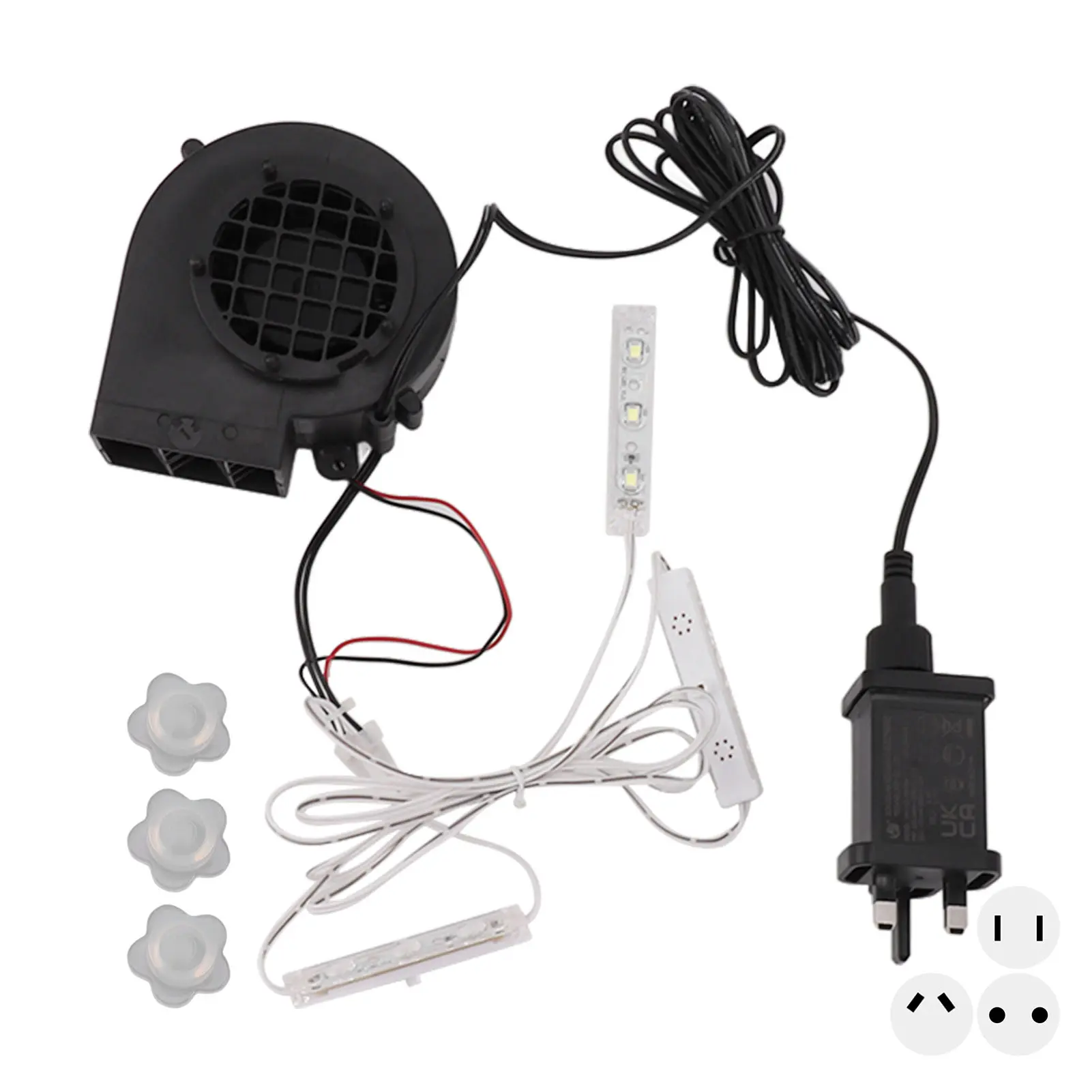 Blower Pump Inflatables Air Blower Christmas Inflatable Blower Pump with 3 White LED Bulb Sets for Outdoor Holiday Decorations