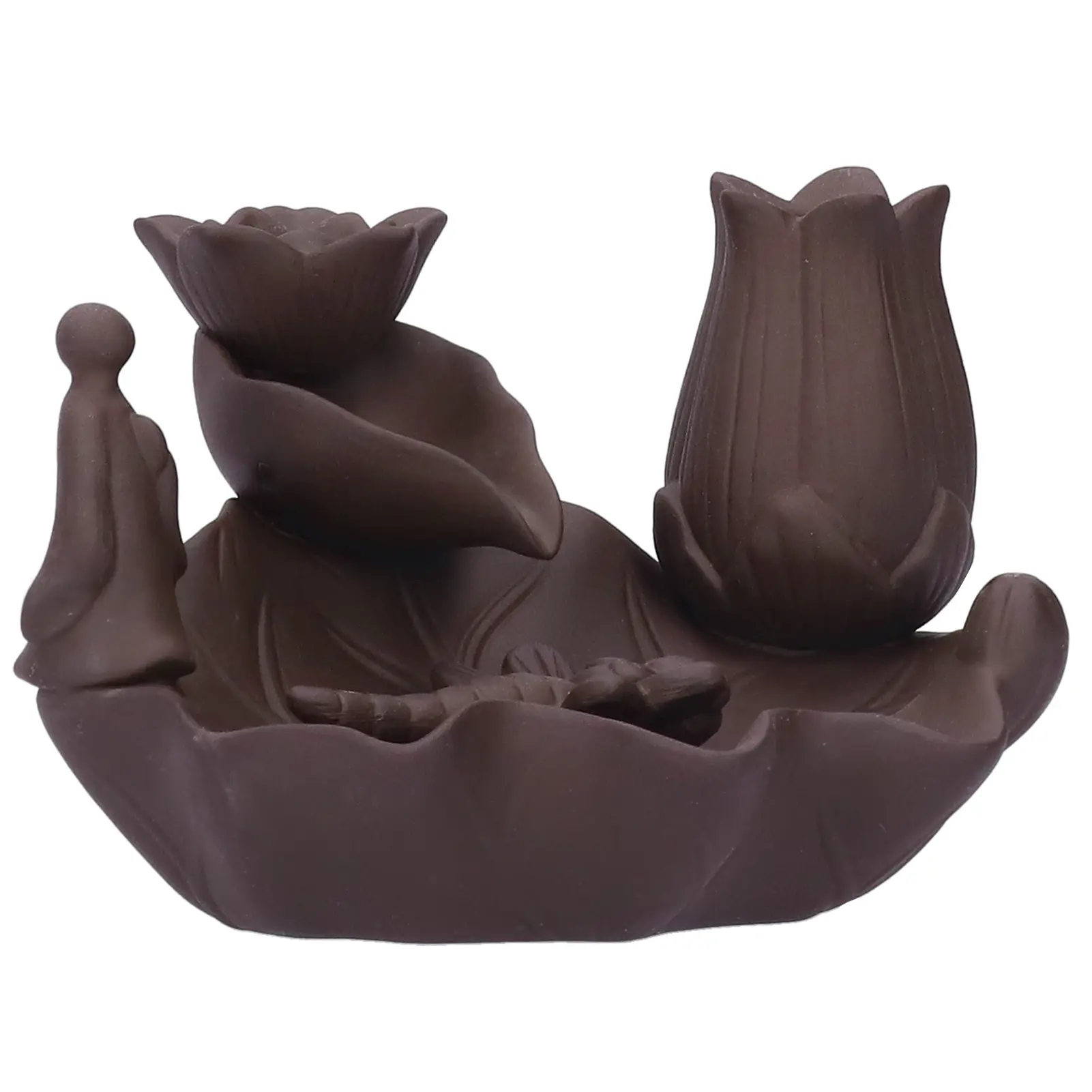 Home Decor Incense  Red Porcelain Dragonfly Shape Backflow Smoke Waterfall Sandalwood Home Decor Waterfall Incense Holder