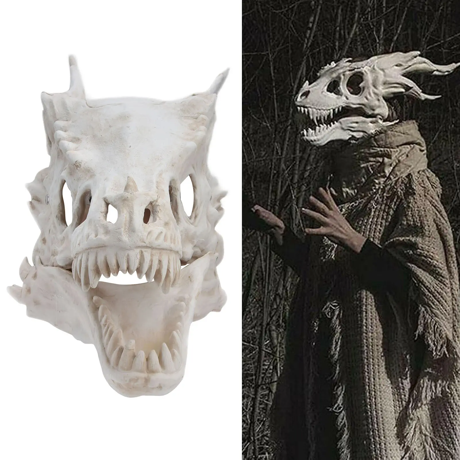 Halloween  Cover Latex Mask Latex Simulation Dinosaur Skull Mask  Cover Halloween Costume Party Cosplay Props Decoration