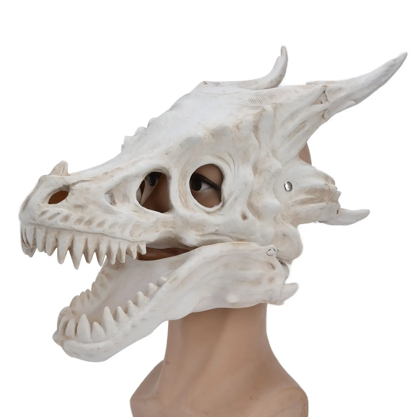 Halloween  Cover Latex Mask Latex Simulation Dinosaur Skull Mask  Cover Halloween Costume Party Cosplay Props Decoration