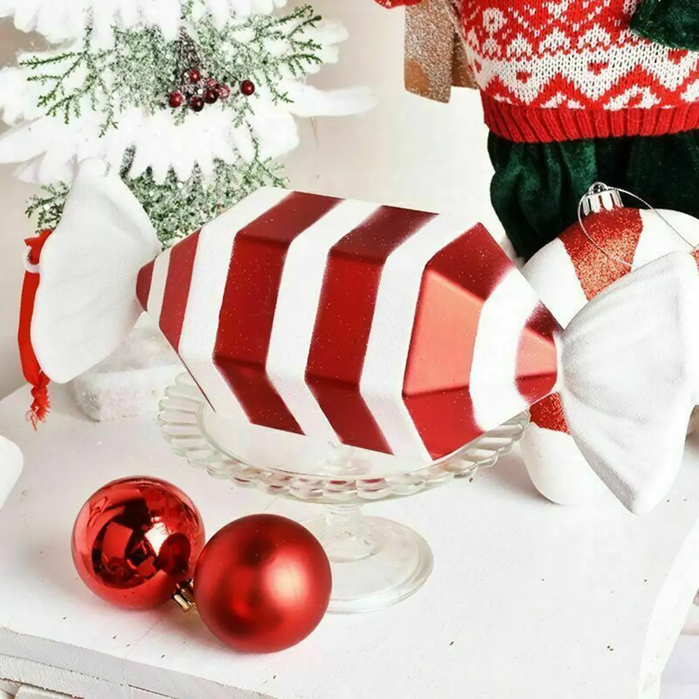 Candy Hanging Pendant Christmas Decoration 32CM Red and White  Candy Hanging Pendant Xmas Tree Party Decor