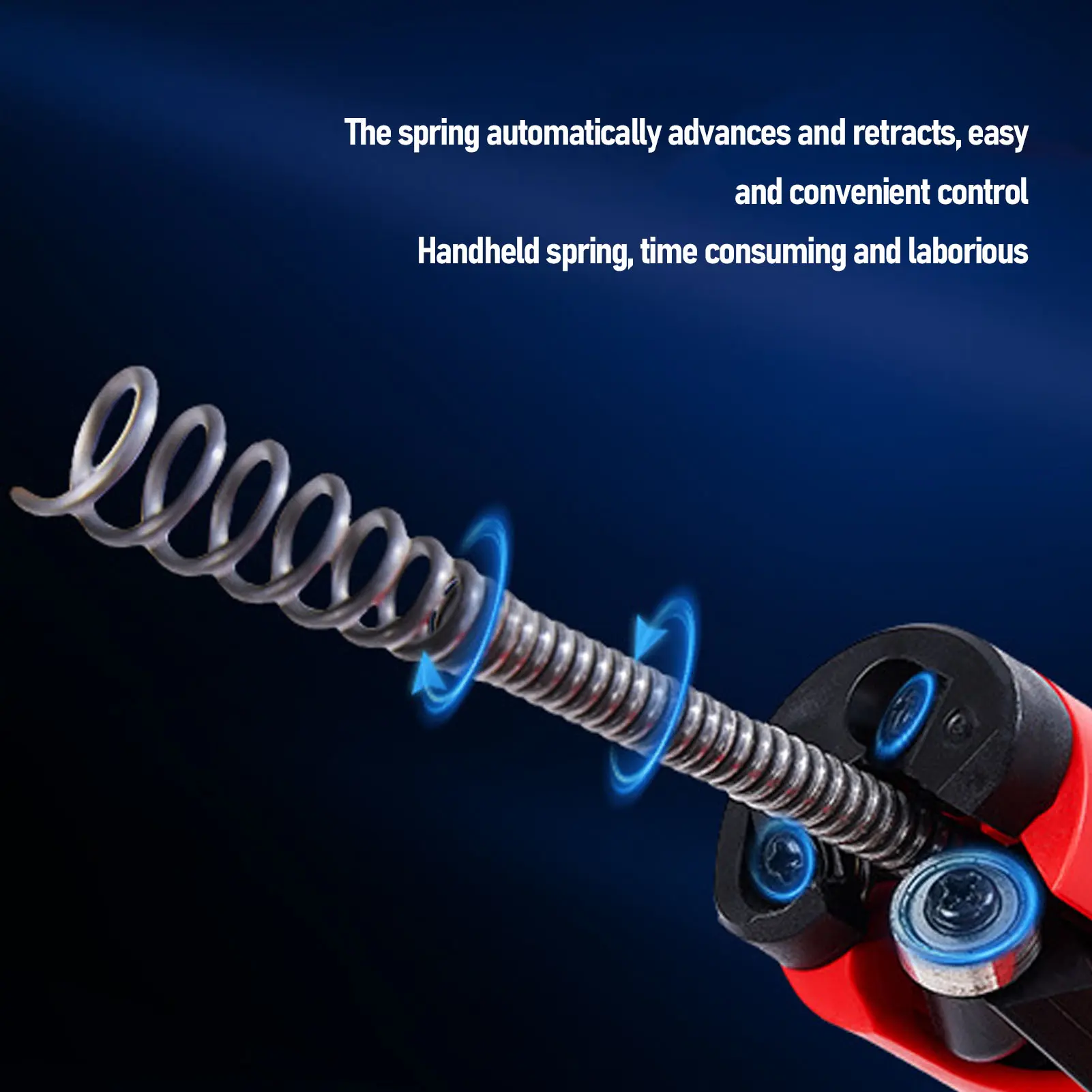 Drain Snake Manual Or Drill Powered 65 Manganese Steel Spring High Hardness Flexible Clog Remover for Toilet Kitchen Pipe Snake
