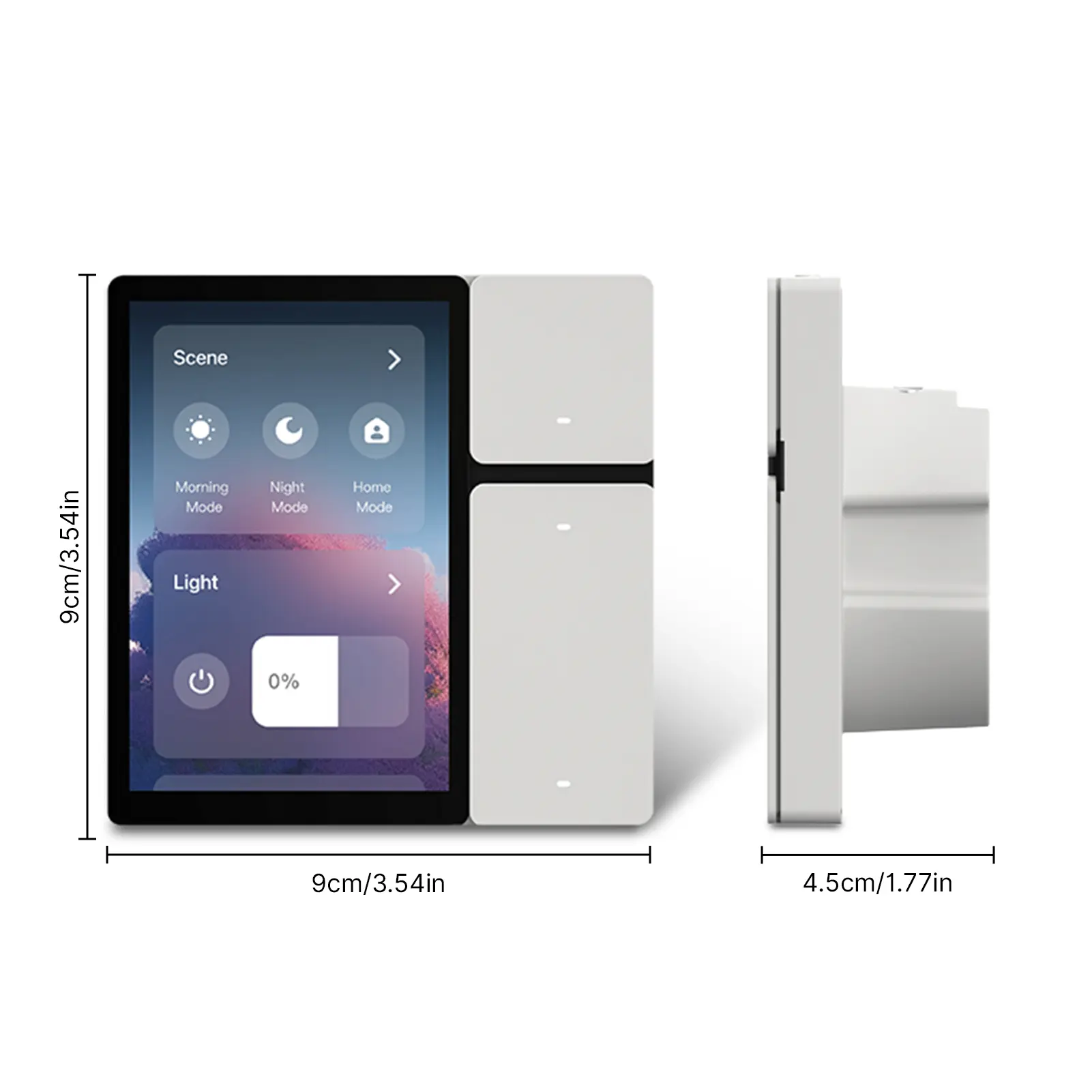 3.5 Inch Smart Home Control Panel  Control Home Devices Switch Wall Mount Smart Panel Built-in IR and Voice Assistant Compatible
