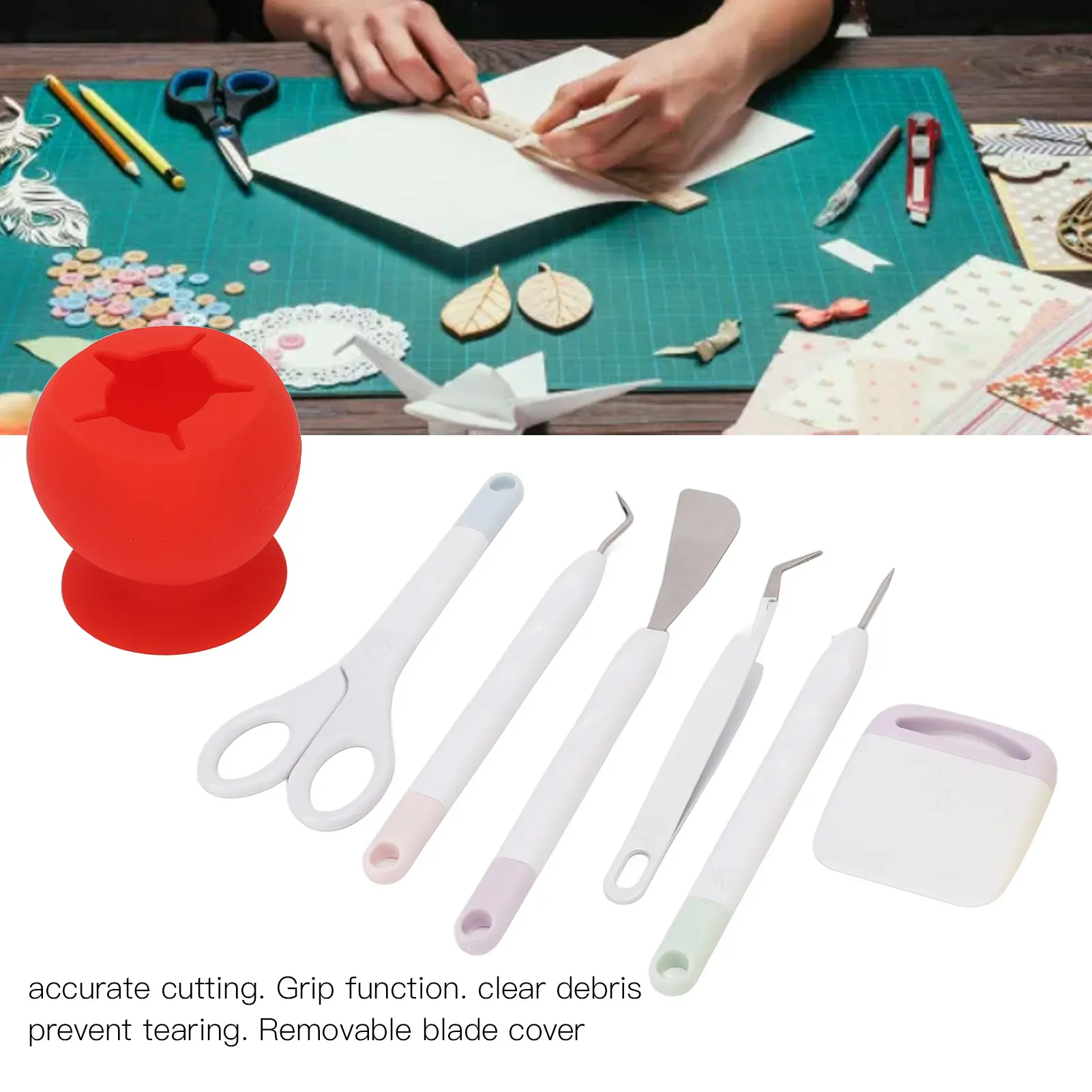 Craft Tools Set Grip Function  Weeding Tools Set   Accurate Cutting Clear Debris for Lettering for Silhouettes for Cameos