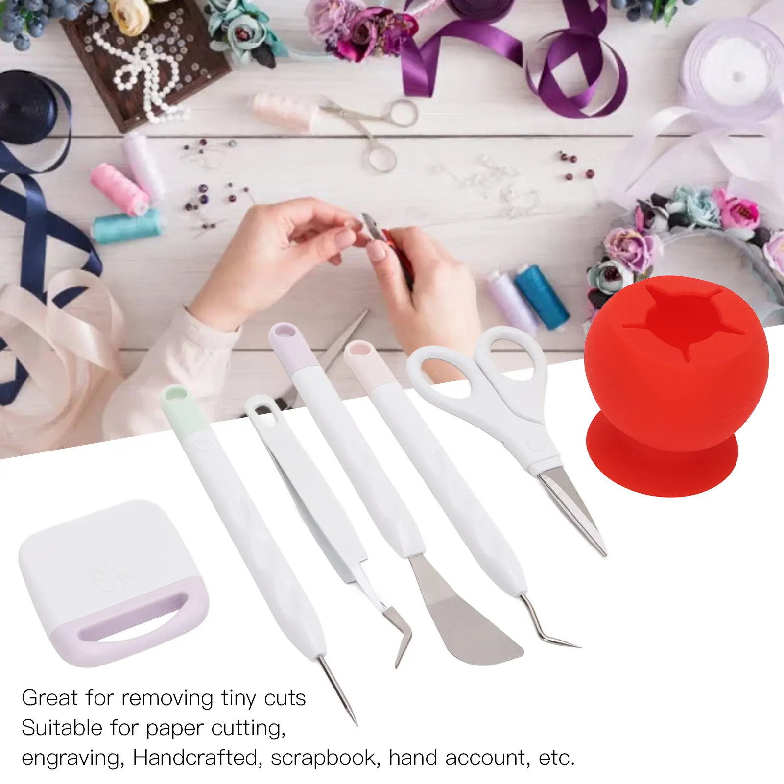 Craft Tools Set Grip Function  Weeding Tools Set   Accurate Cutting Clear Debris for Lettering for Silhouettes for Cameos