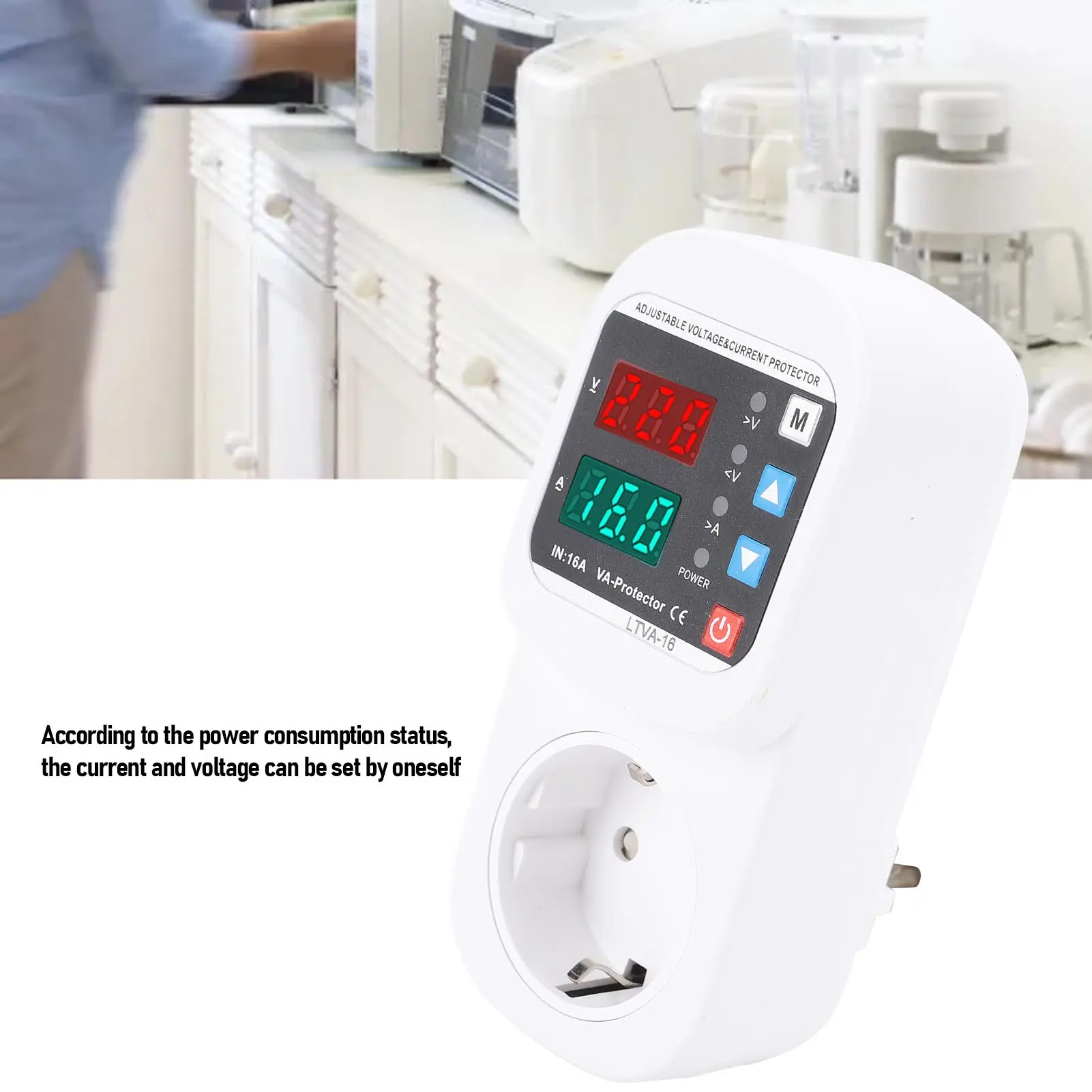 Surging Safety Socket Automatic Voltage Current Safety Socket LED Display Adjustable Voltage Current Surging Safety Socket 1-63A