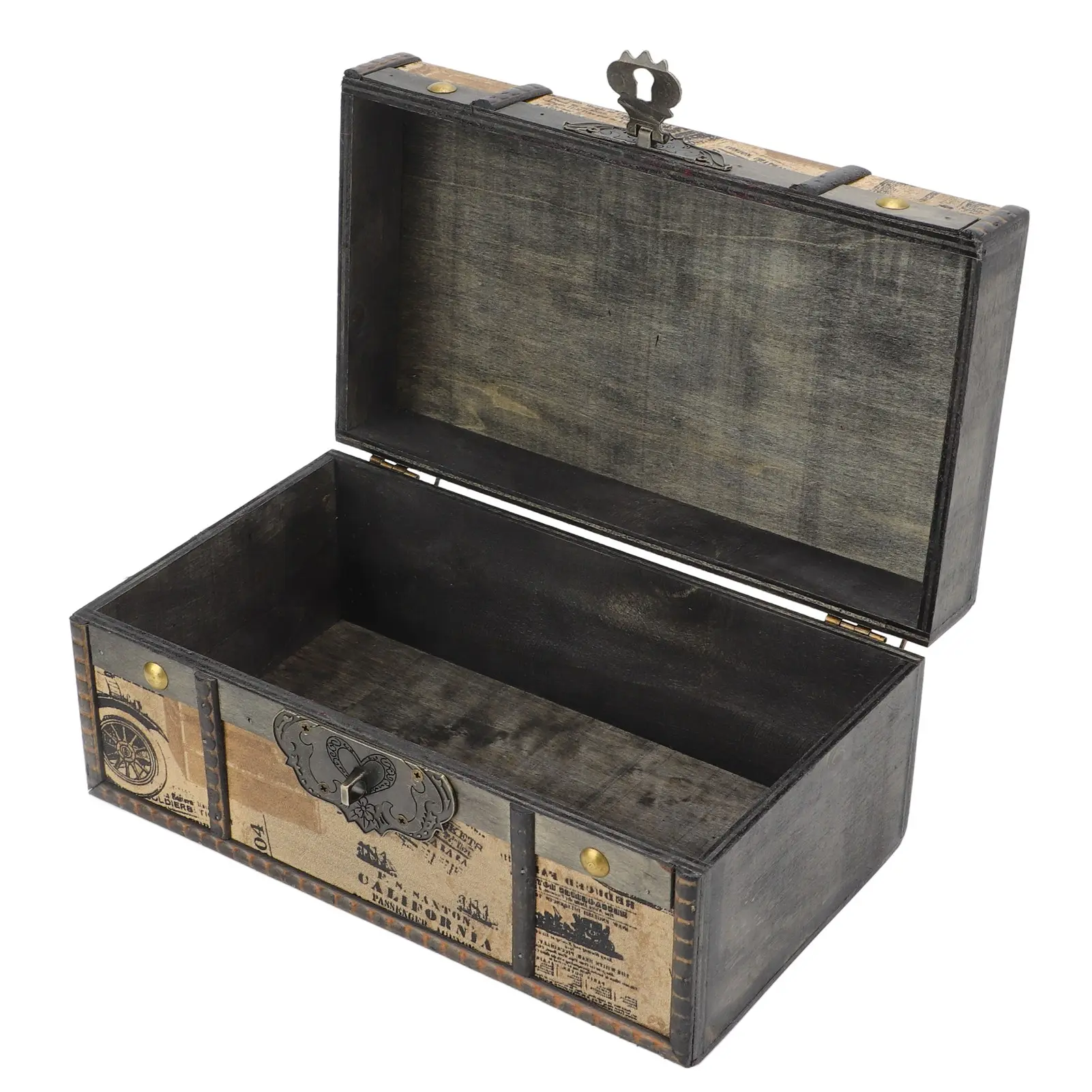 Large Jewelry Box Vintage  Large Trinket Box Wide Application Large Capacity Wear Resistant Sturdy  for Trinkets