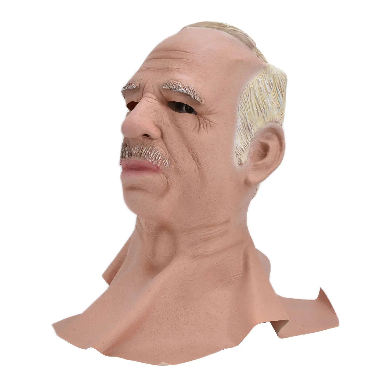 Halloween  Mask Halloween Mask Old Man Mask Scary Halloween Latex Human Wrinkle Face  Cover Costume Party Cosplay Props