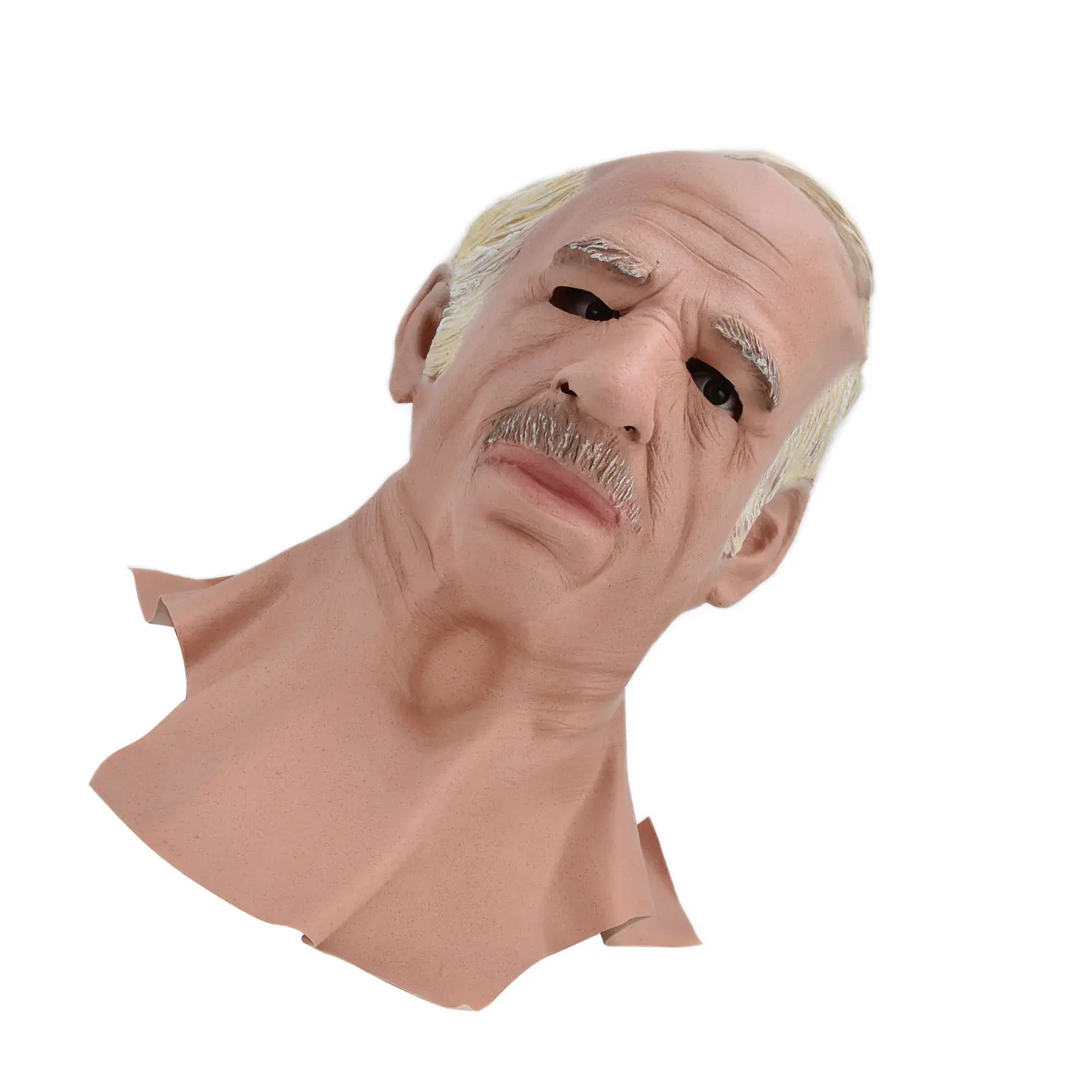 Halloween  Mask Halloween Mask Old Man Mask Scary Halloween Latex Human Wrinkle Face  Cover Costume Party Cosplay Props