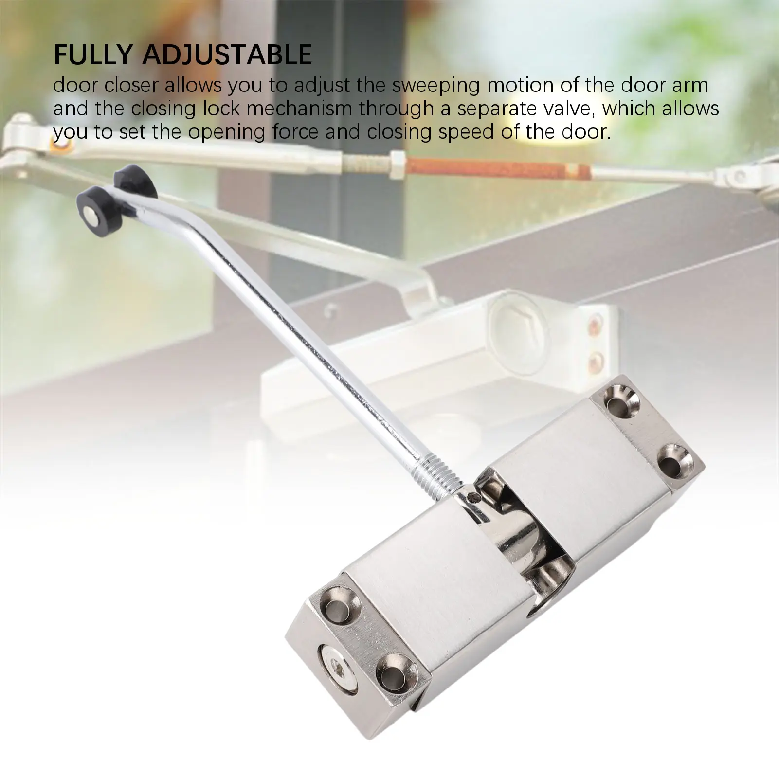 Residential Door Closer Professional Safety Rustproof Spring Door Closer for Thickened Stainless Steel Door for Fireproof Door